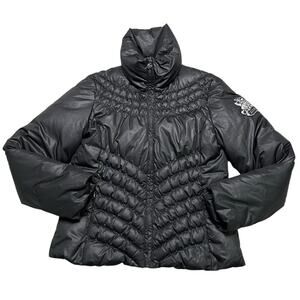 Vintage Y2K GUESS Down Filled Puffer Black Jacket - size L